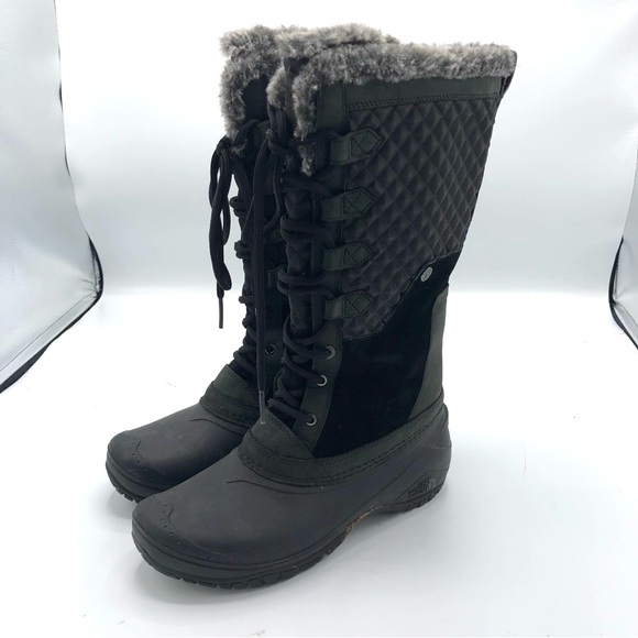 THE NORTH FACE Shellista III Tall Winter Boots Snow Black PrimaLoft Waterproof - Picture 3 of 11